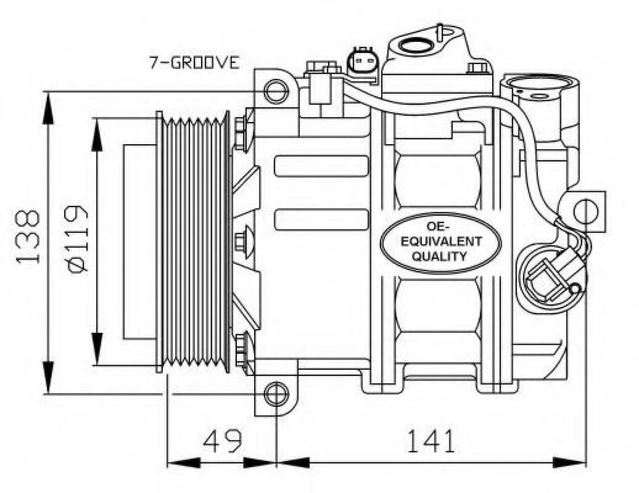 Compresor, climatizare MERCEDES C-CLASS (W204) (2007 - 2014) NRF 32215 piesa NOUA