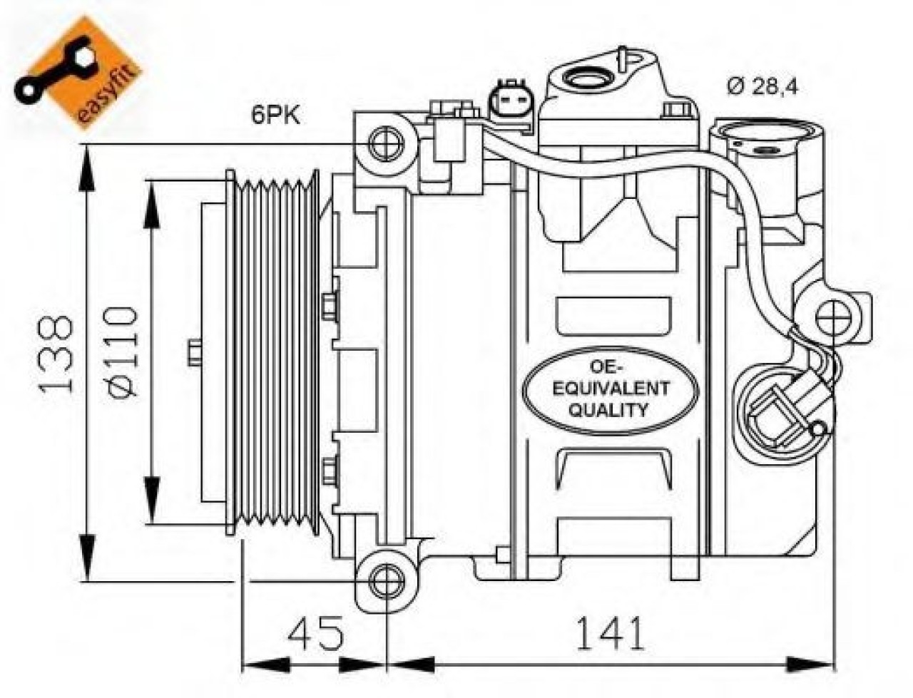 Compresor, climatizare MERCEDES R-CLASS (W251, V251) (2006 - 2016) NRF 32214 piesa NOUA