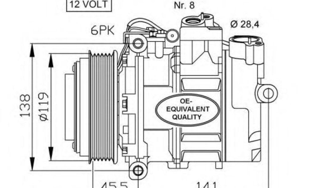 Compresor, climatizare MERCEDES SPRINTER 4-t caroserie (904) (1996 - 2006) NRF 32053 piesa NOUA