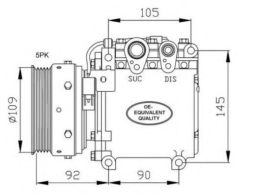 Compresor, climatizare MITSUBISHI COLT V (CJ, CP) (1995 - 2003) NRF 32049 piesa NOUA