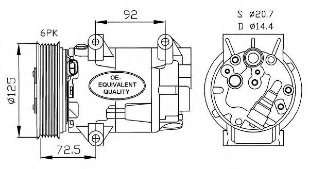 Compresor, climatizare NISSAN ALMERA II (N16) (2000 - 2016) NRF 32208 piesa NOUA