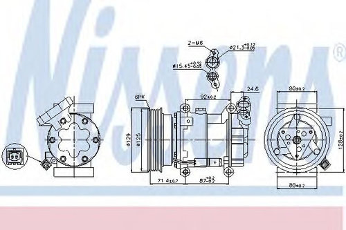 Compresor, climatizare NISSAN MICRA III (K12) (2003 - 2010) NISSENS 89332 piesa NOUA