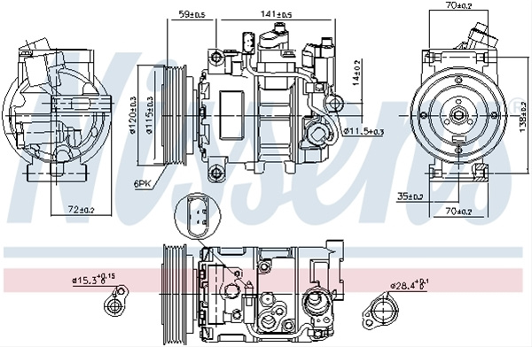 Compresor, Climatizare Nissens Audi 89111