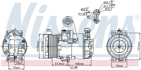 Compresor, Climatizare Nissens Opel 89222