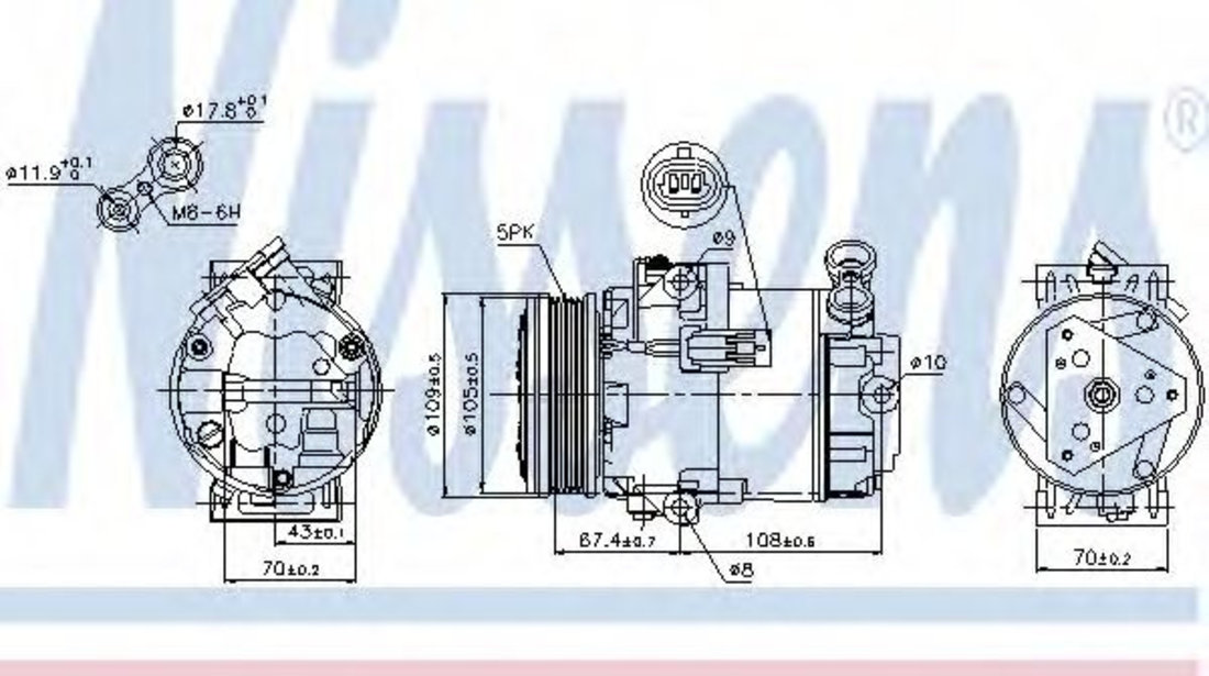 Compresor, climatizare OPEL ASTRA H Combi (L35) (2004 - 2016) NISSENS 89215 piesa NOUA