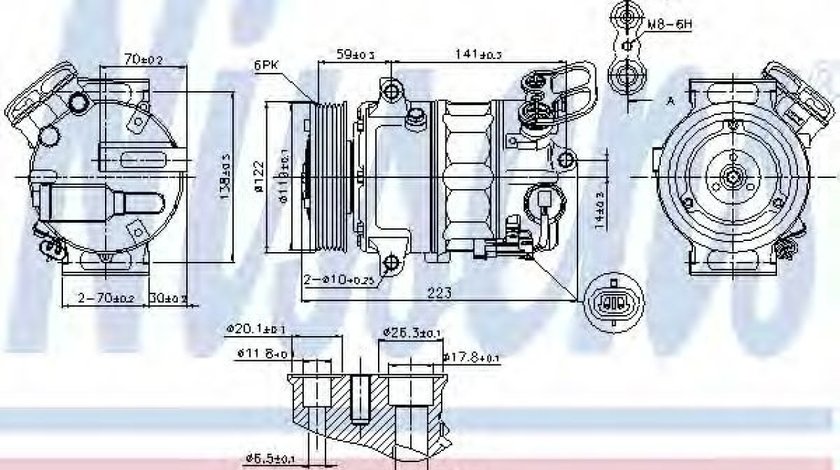 Compresor, climatizare OPEL INSIGNIA (2008 - 2016) NISSENS 89420 piesa NOUA