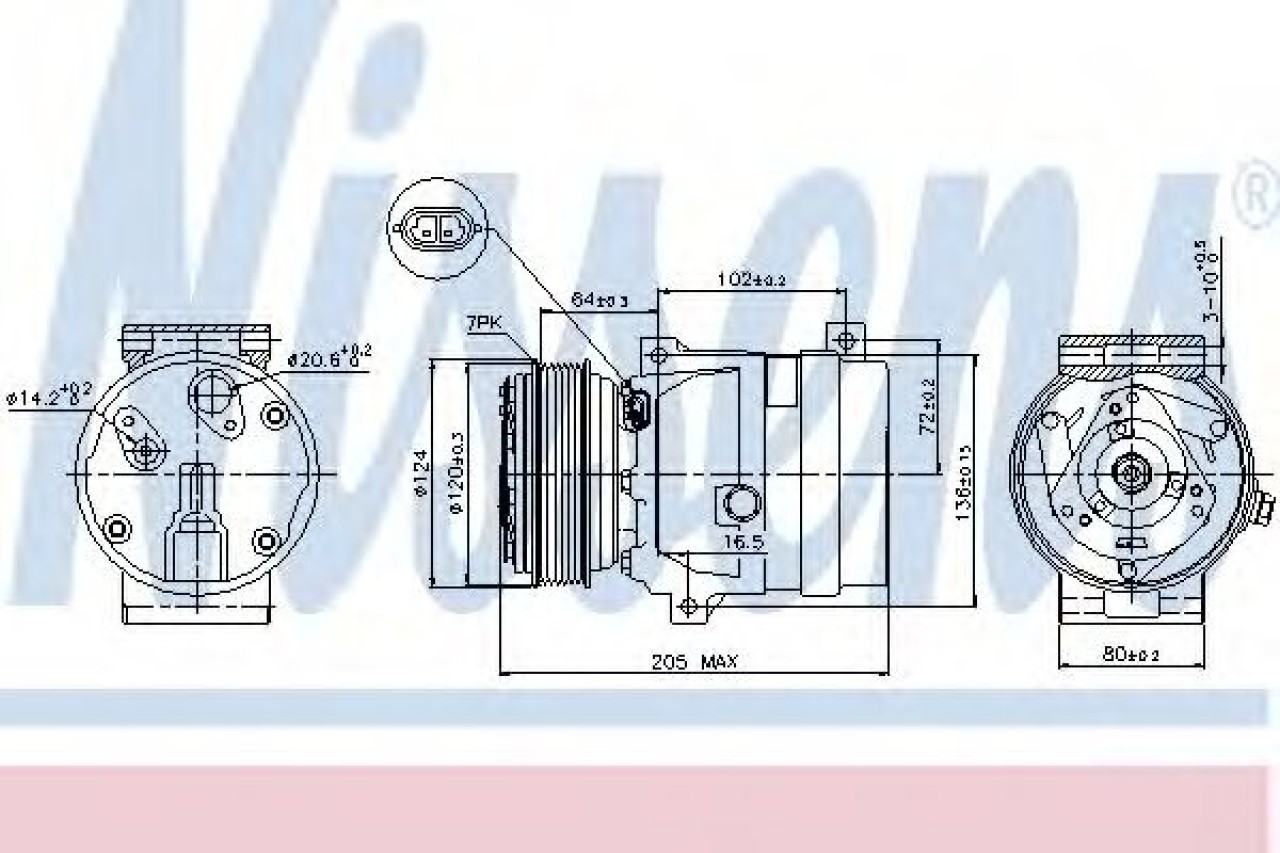 Compresor, climatizare OPEL MOVANO autobasculanta (H9) (1999 - 2010) NISSENS 89435 piesa NOUA