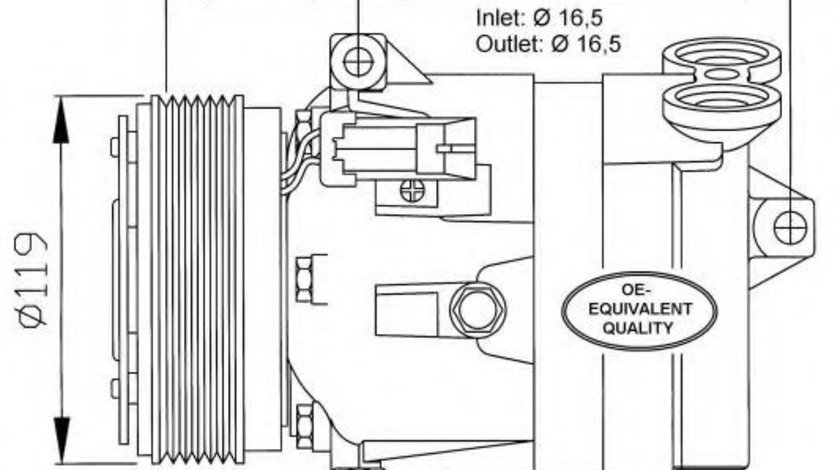 Compresor, climatizare OPEL VECTRA B (36) (1995 - 2002) NRF 32021 piesa NOUA