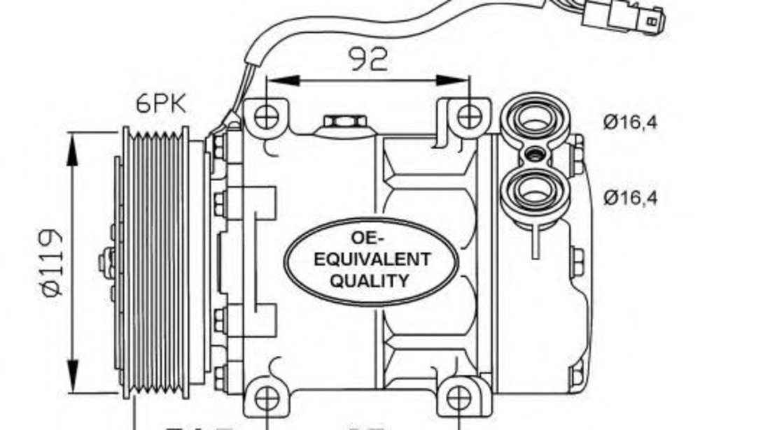 Compresor, climatizare PEUGEOT 807 (E) (2002 - 2016) NRF 32278 piesa NOUA