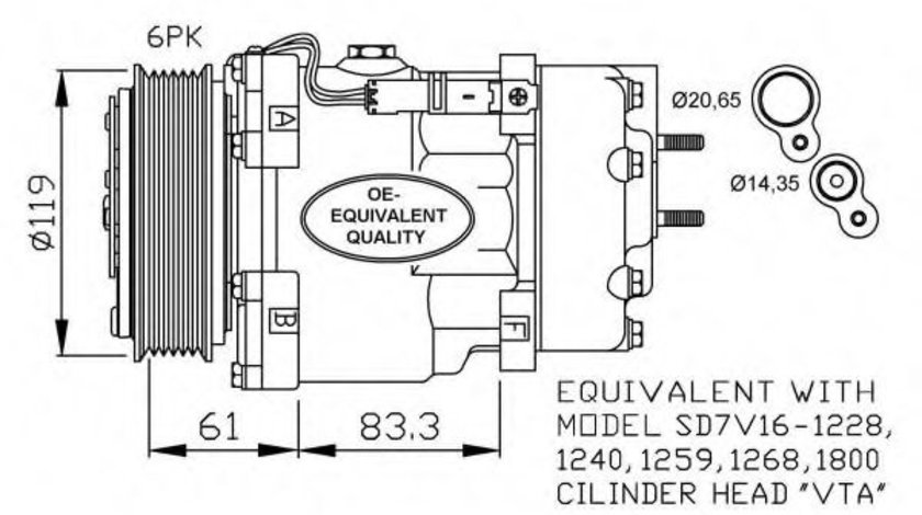 Compresor, climatizare PEUGEOT 807 (E) (2002 - 2016) NRF 32198 piesa NOUA