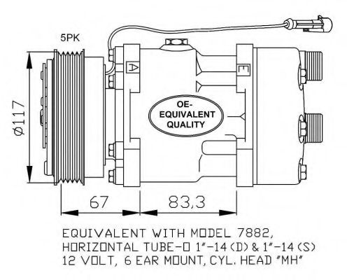 Compresor, climatizare PEUGEOT BOXER platou / sasiu (244) (2001 - 2016) NRF 32779 piesa NOUA