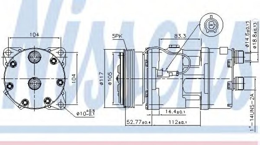 Compresor, climatizare PEUGEOT BOXER platou / sasiu (ZCT) (1994 - 2002) NISSENS 89123 piesa NOUA