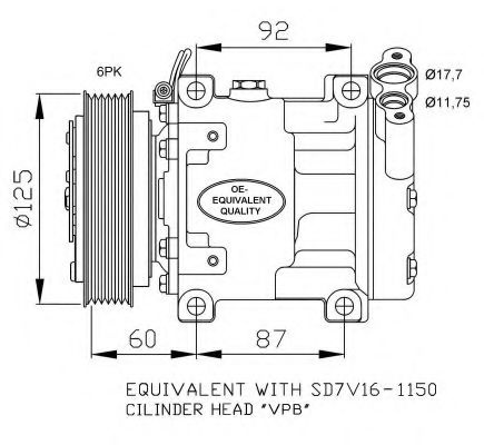 Compresor, climatizare RENAULT KANGOO (KC0/1) (1997 - 2007) NRF 32747 piesa NOUA