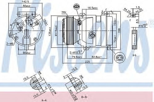 Compresor, climatizare RENAULT LAGUNA II (BG0/1) (2001 - 2016) NISSENS 89587 piesa NOUA