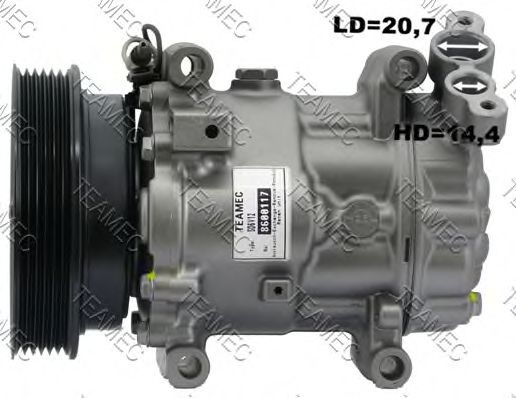 Compresor, climatizare RENAULT MEGANE I (BA0/1) (1995 - 2004) TEAMEC 8600117 piesa NOUA