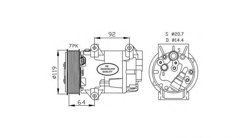 Compresor, climatizare Renault MEGANE II Sport Tourer (KM0/1_) 2003-2012 #2 01140855