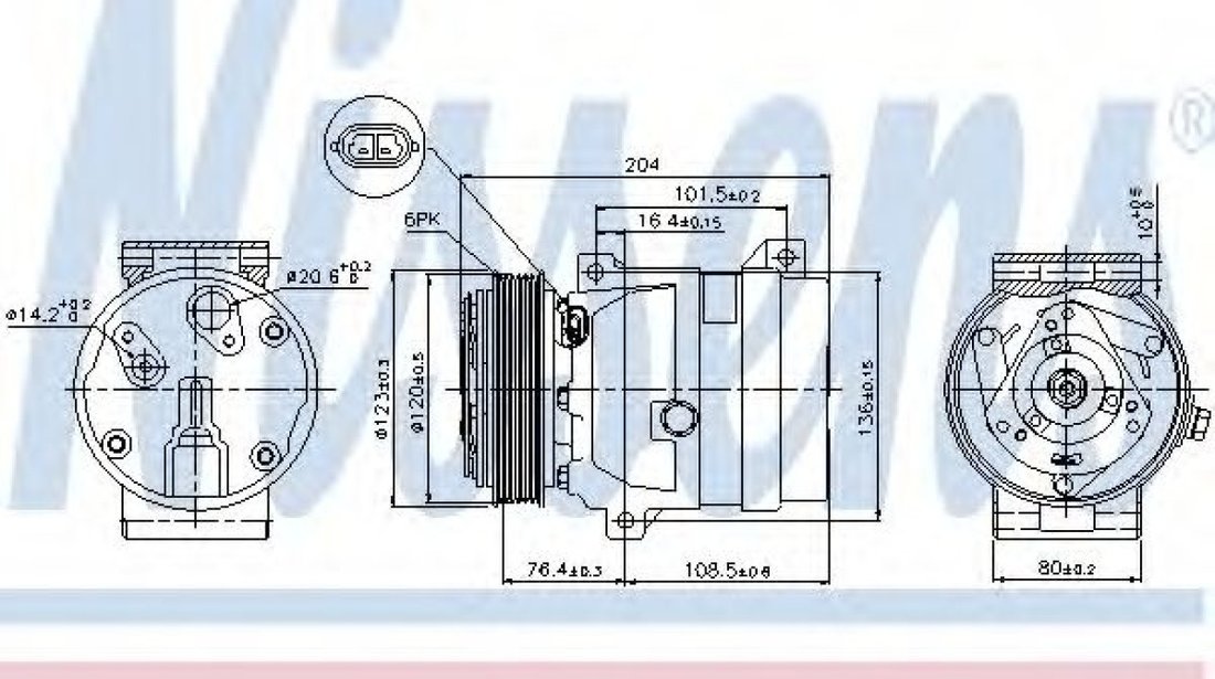 Compresor, climatizare RENAULT TRAFIC II caroserie (FL) (2001 - 2014) NISSENS 89063 piesa NOUA