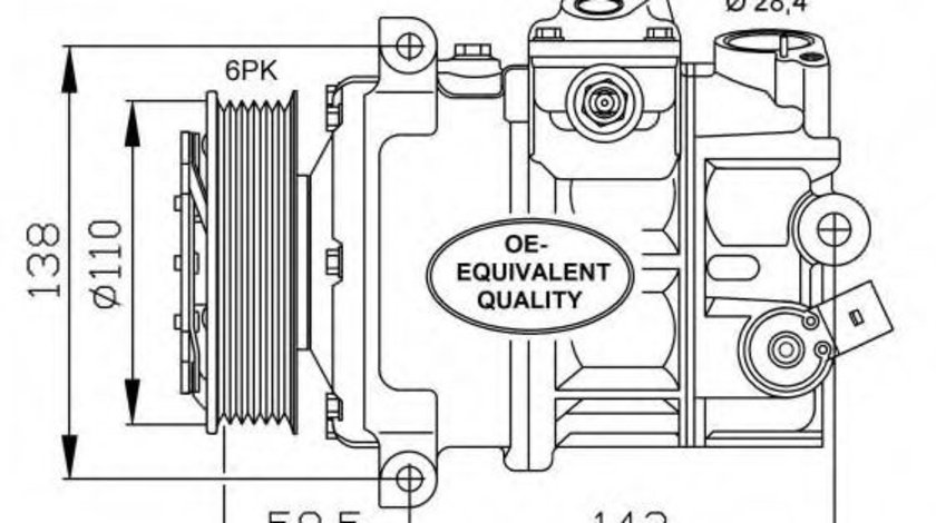 Compresor, climatizare SKODA OCTAVIA III (5E3) (2012 - 2016) NRF 32147 piesa NOUA