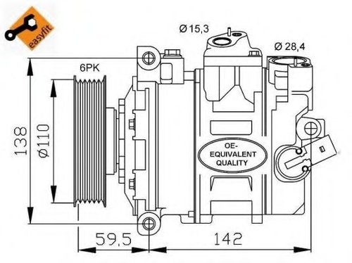 Compresor, climatizare SKODA ROOMSTER (5J) (2006 - 2015) NRF 32146 piesa NOUA