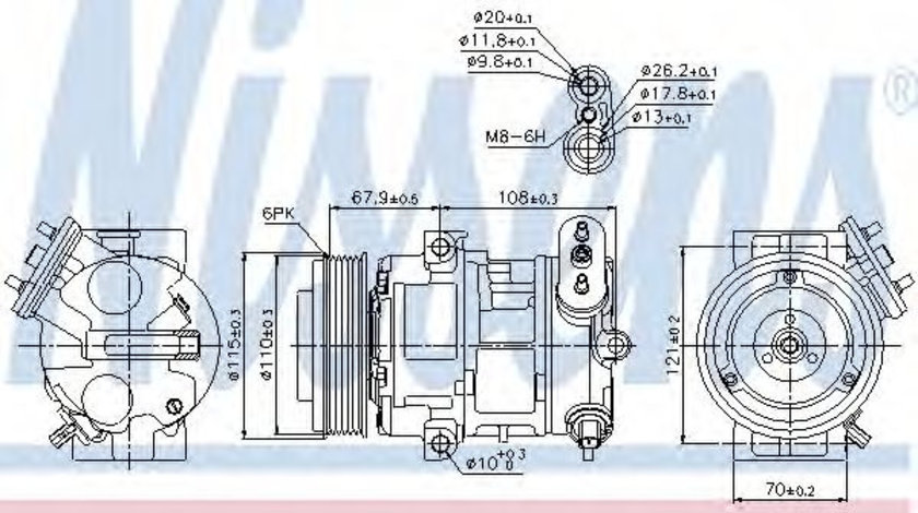 Compresor, climatizare SUZUKI SWIFT III (MZ, EZ) (2005 - 2016) NISSENS 89126 piesa NOUA