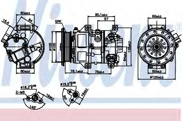 Compresor, climatizare TOYOTA AVENSIS Limuzina (T25) (2003 - 2008) NISSENS 89309 piesa NOUA