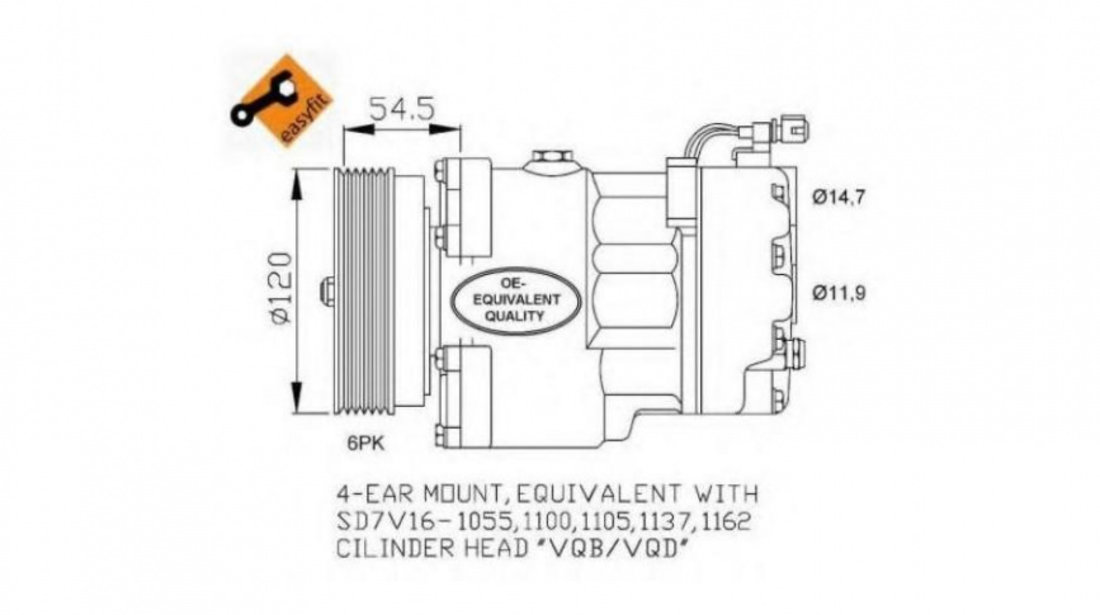 Compresor, climatizare Volkswagen VW POLO Variant (6KV5) 1997-2001 #2 1055