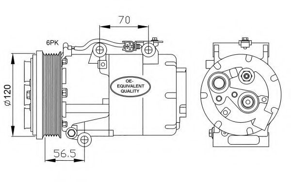 Compresor, climatizare VOLVO C30 (2006 - 2012) NRF 32250 piesa NOUA