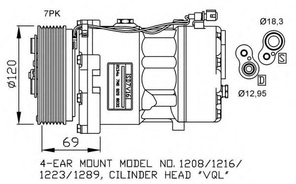 Compresor, climatizare VW GOLF III (1H1) (1991 - 1998) NRF 32268 piesa NOUA