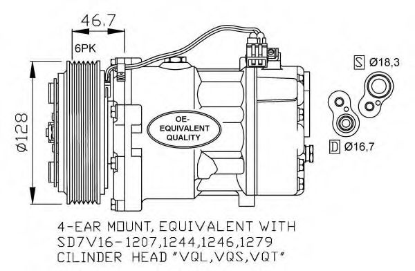 Compresor, climatizare VW LT II platou / sasiu (2DC, 2DF, 2DG, 2DL, 2DM) (1996 - 2006) NRF 32168 piesa NOUA