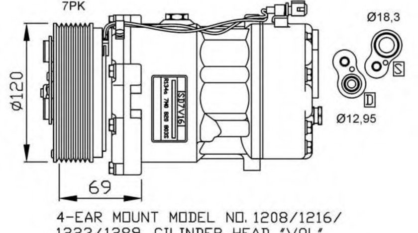 Compresor, climatizare VW PASSAT (3A2, 35I) (1988 - 1997) NRF 32268 piesa NOUA