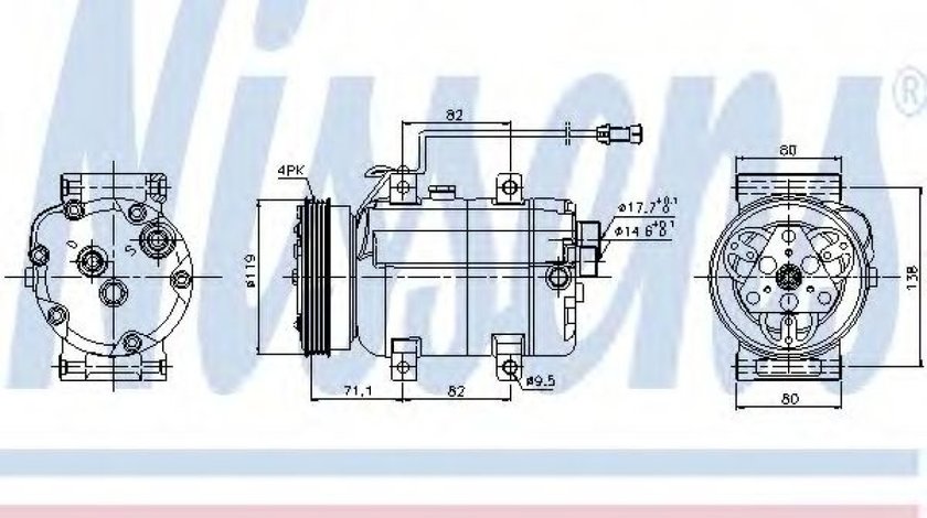 Compresor, climatizare VW PASSAT (3B2) (1996 - 2001) NISSENS 89029 piesa NOUA