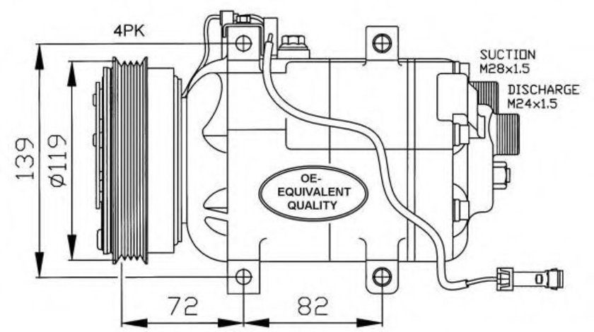 Compresor, climatizare VW PASSAT (3B3) (2000 - 2005) NRF 32030 piesa NOUA