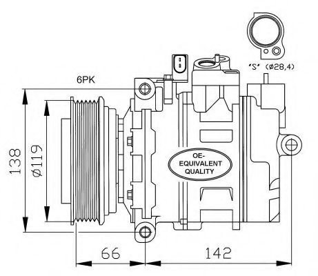 Compresor, climatizare VW PASSAT (3B3) (2000 - 2005) NRF 32111 piesa NOUA