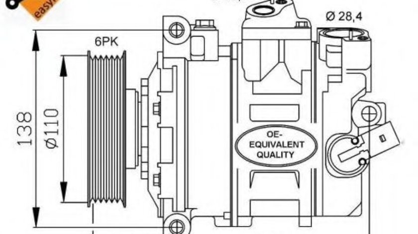 Compresor, climatizare VW PASSAT ALLTRACK (365) (2012 - 2014) NRF 32146 piesa NOUA