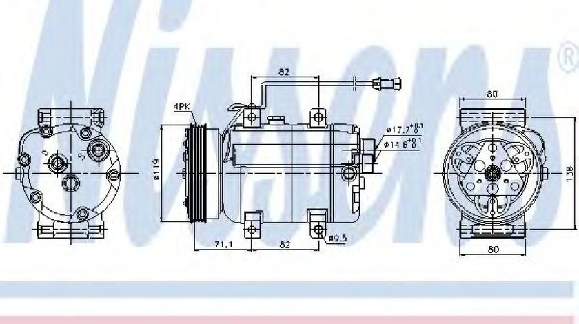 Compresor, climatizare VW PASSAT Variant (3B5) (1997 - 2001) NISSENS 89029 piesa NOUA