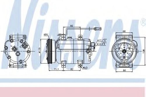 Compresor, climatizare VW PASSAT Variant (3B6) (2000 - 2005) NISSENS 89029 piesa NOUA