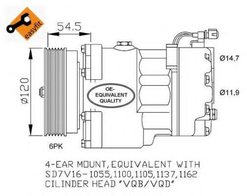 Compresor, climatizare VW POLO Variant (6KV5) (1997 - 2001) NRF 32033 piesa NOUA