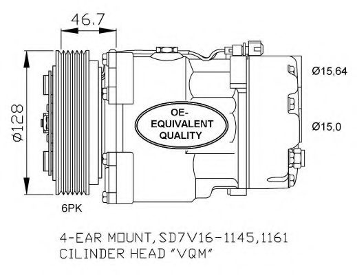 Compresor, climatizare VW TRANSPORTER IV caroserie (70XA) (1990 - 2003) NRF 32489 piesa NOUA