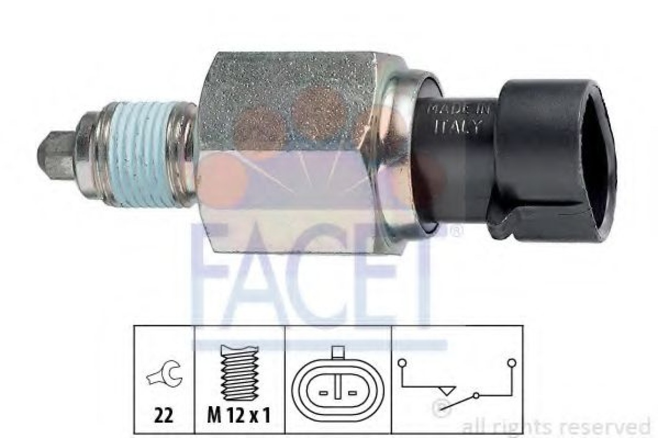 Comutator, lampa marsarier FIAT MAREA Weekend (185) (1996 - 2007) FACET 7.6196 piesa NOUA