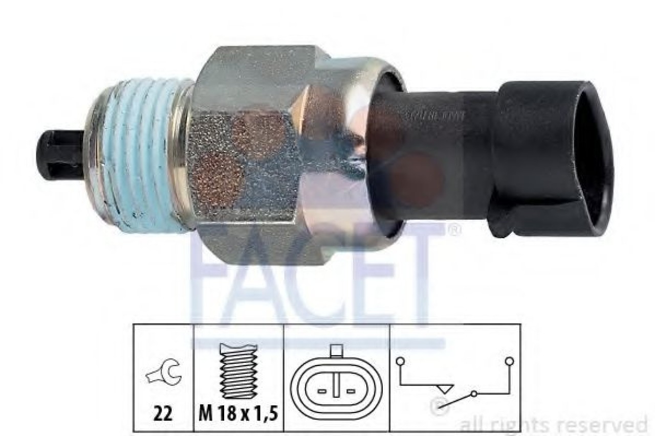 Comutator, lampa marsarier FIAT MAREA Weekend (185) (1996 - 2007) FACET 7.6142 piesa NOUA