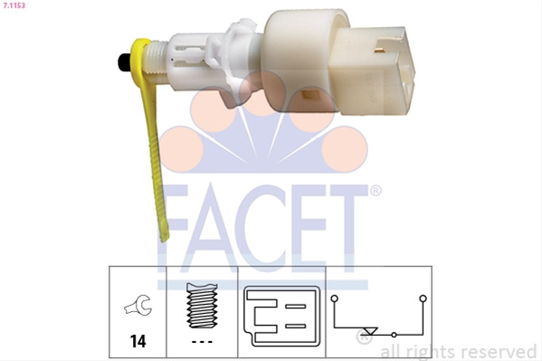 Comutator Lumini Frana; Comutator, Actionare Ambreiaj (tempomat) Facet Fiat 7.1153