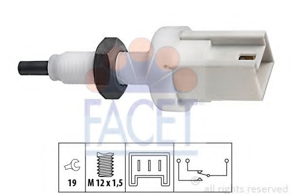 Comutator lumini frana FIAT CROMA (154) (1985 - 1996) FACET 7.1067 piesa NOUA