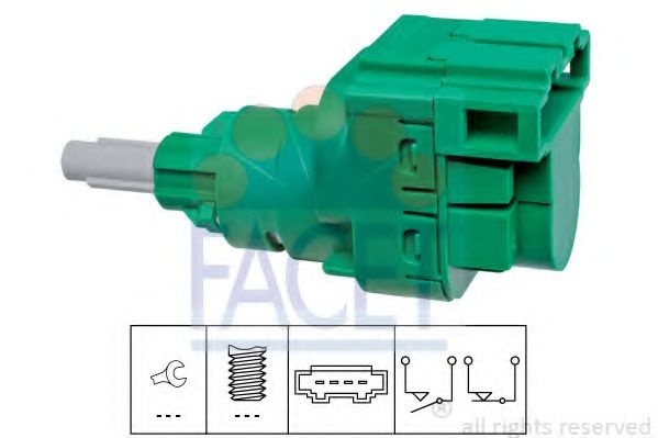 Comutator lumini frana SKODA OCTAVIA I (1U2) (1996 - 2010) FACET 7.1230 piesa NOUA