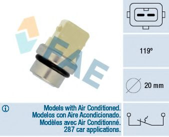 Comutator temperatura, racire AUDI TT (8N3) (1998 - 2006) FAE 35310 piesa NOUA