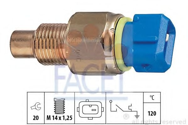 Comutator temperatura, racire PEUGEOT PARTNER caroserie (5) (1996 - 2012) FACET 7.4131 piesa NOUA