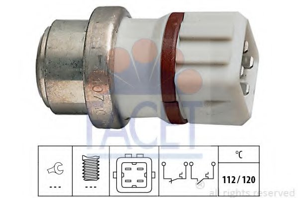 Comutator temperatura, racire VW TRANSPORTER IV caroserie (70XA) (1990 - 2003) FACET 7.4107 piesa NOUA