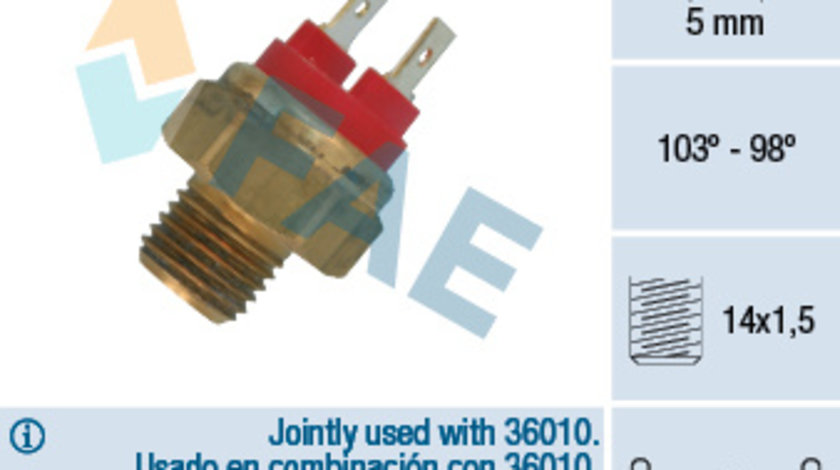 Comutator temperatura, ventilator radiator (36020 FAE) BMW