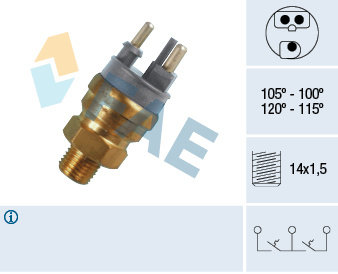 Comutator temperatura, ventilator radiator (38140 FAE) MERCEDES-BENZ