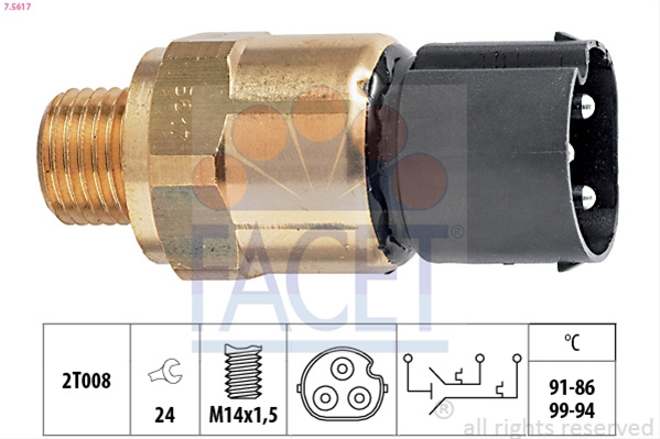 Comutator Temperatura, Ventilator Radiator Facet Bmw 7.5617