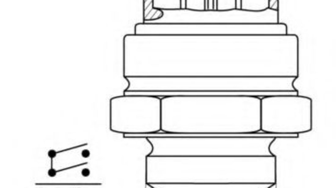 Comutator temperatura, ventilator radiator FORD GALAXY (WGR) (1995 - 2006) WAHLER 6037.95D piesa NOUA